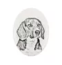 Beagle - une plaque commémorative avec une photo de chien, une plaque funéraire avec une impression, une plaque ovale personnalisée de la marque Art-Dog