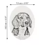 Beagle - Gedenktafel mit einem Foto eines Hundes, Grabplatte mit Druck, personalisierte ovale Platte der Marke Art-Dog