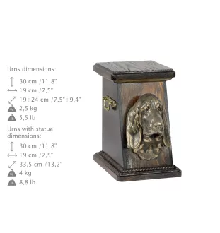 Basset Hound - urne pour les cendres d'un chien, une urne élégante avec une statuette, une urne commémorative avec un buste de chien de la marque Art-Dog