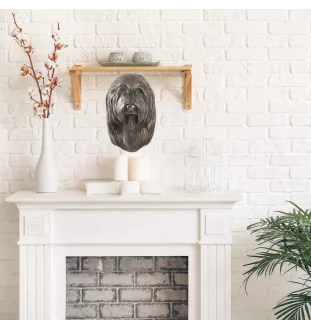 Collie Barbu, Bearded collie, Parfois appelé colley barbu - Statue de chien, buste suspendu, décoration unique pour les amoureux des chiens par la marque Art-Dog