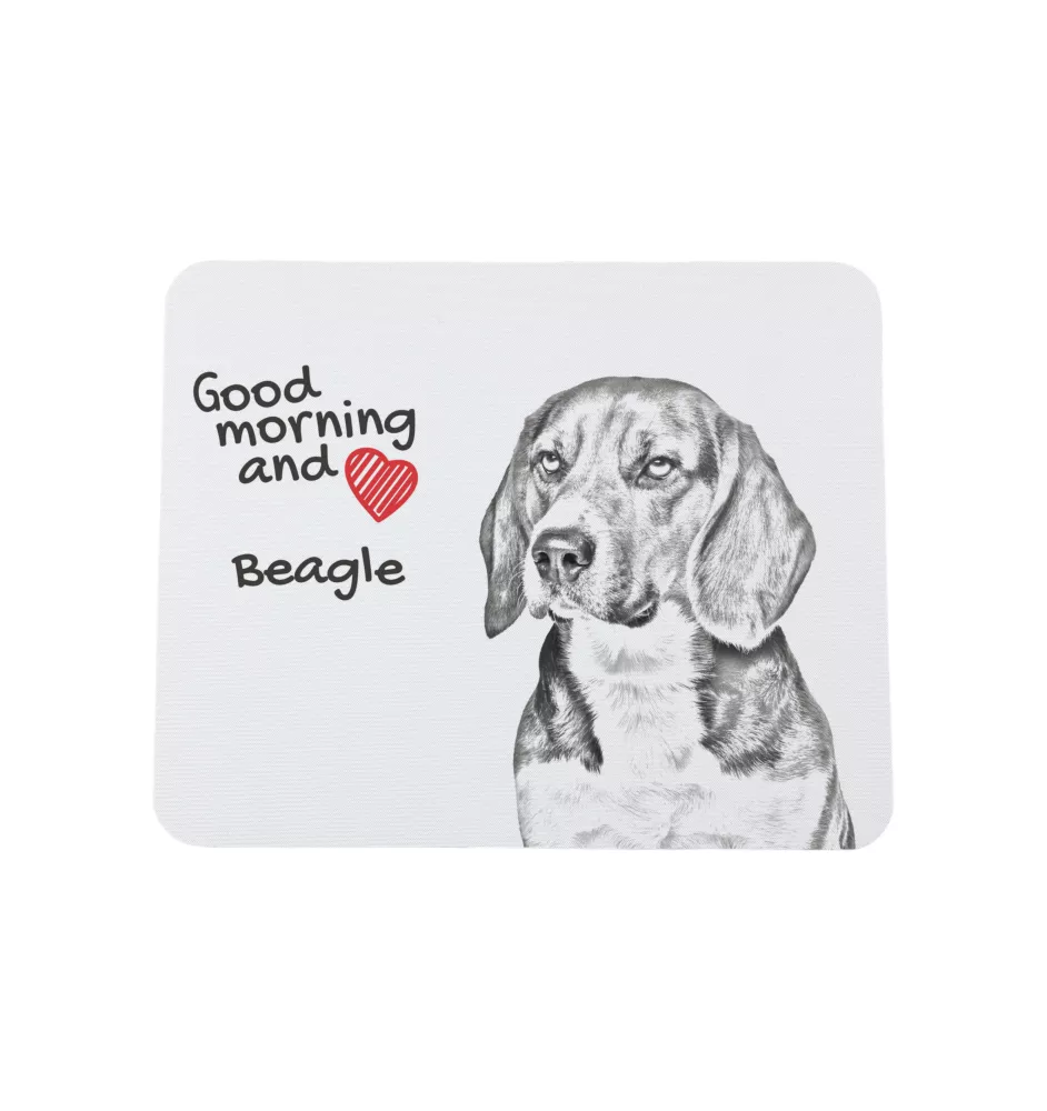 Beagle - tapis de souris personnalisé avec impression, tapis de souris personnalisé avec chien, accessoire unique pour employé de bureau de la marque Art-Dog