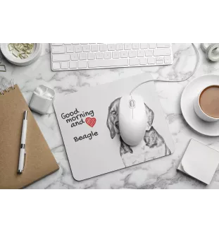 Beagle - tapis de souris personnalisé avec impression, tapis de souris personnalisé avec chien, accessoire unique pour employé de bureau de la marque Art-Dog