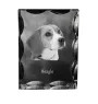Beagle - Kristall mit einem Hundebild, Glasstatuette mit einem Bild, einzigartiger Bilderrahmen der Marke Art-Dog