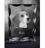 Beagle - Kristall mit einem Hundebild, Glasstatuette mit einem Bild, einzigartiger Bilderrahmen der Marke Art-Dog