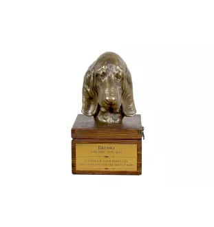 Basset Hound - urn for dog ashes with a statuette, small urn for a dog, personalized urn with a bust of a dog by Art-Dog brand