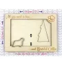 Bearded Collie, Highland Collie, Mountain Collie - Photo frame, engraved wooden frame, a lovely gadget for the dog lover by Art-Dog