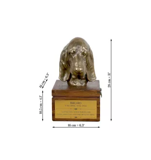 Basset Hound urna na skrzynce brązowa Art-Dog