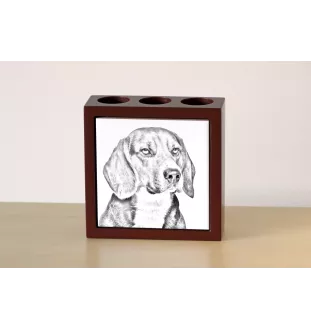 Beagle - porte-stylo avec chien, organiseur de bureau avec impression, décoration de bureau personnalisée de la marque Art-Dog