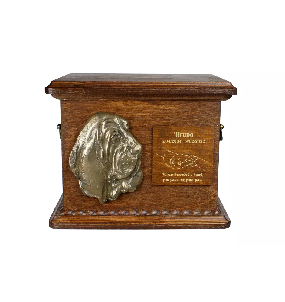 Basset Hound - urne pour les cendres de chien, urne personnalisée avec une gravure et un bas-relief, boîte commémorative pour les cendres de chien de la marque Art-Dog