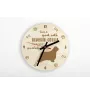Collie Barbu, Bearded collie, Parfois appelé colley barbu - horloge avec chien, horloge en bois avec gravure, horloge personnalisée par Art-Dog
