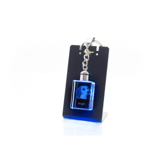 Beagle - Porte-clés en cristal avec photo de chien, porte-clés lumineux, cadeau unique de la marque Art-Dog