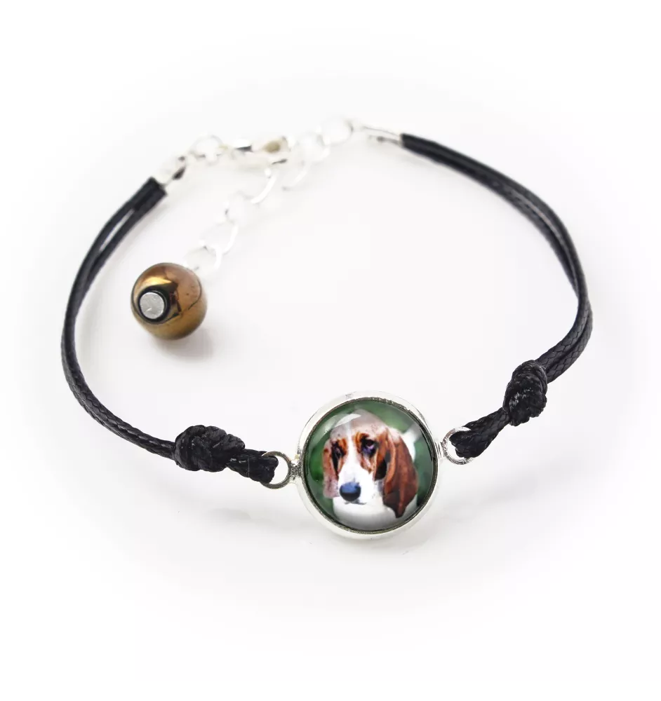 Basset Hound - bracelet with your photo handmade, unique jewelry from the Art-Dog brand