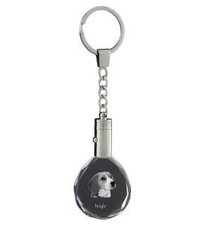 Beagle - pendentif avec une photo de chien, porte-clés en cristal dans une boîte cadeau, un cadeau unique par Art-Dog