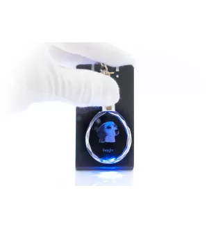 Beagle - pendentif avec une photo de chien, porte-clés en cristal dans une boîte cadeau, un cadeau unique par Art-Dog