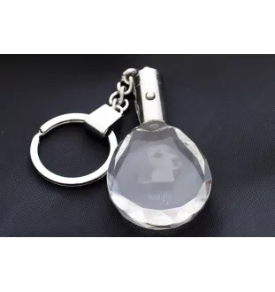 Beagle - pendentif avec une photo de chien, porte-clés en cristal dans une boîte cadeau, un cadeau unique par Art-Dog