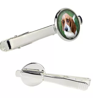 Basset Hound - pince à cravate dans une boîte, cravate élégante, bijoux personnalisés de la marque Art-Dog