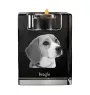 Beagle - Candle holder with dog photo, crystal tealight holder, personalised gift by Art-Dog brand