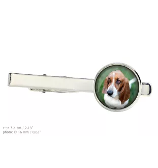 Basset Hound - tie clip in a box, stylish tie, personalized jewelry from the Art-Dog brand