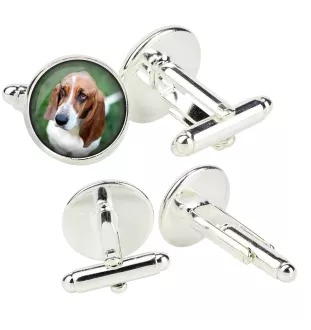 Basset Hound - Manschettenknöpfe in einer Schachtel, handgefertigter Schmuck, Produkt der Marke Art-Dog