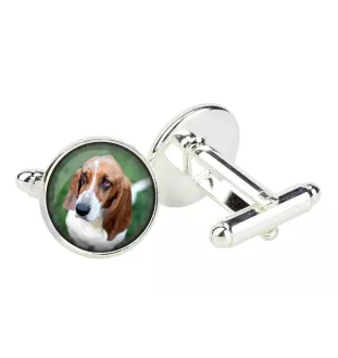 Basset Hound - cufflinks in a box, handmade jewelry, product of the Art-Dog brand