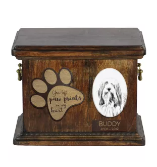 Bearded Collie, Highland Collie, Mountain Collie - urn for dog ashes, personalized urn with a photo, dog photo urn by Art-Dog