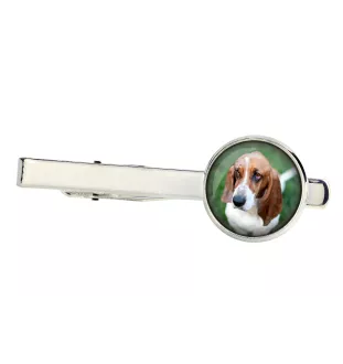 Basset Hound - cufflinks and tie with your photo, a suit decoration, men's jewelry from the Art-Dog brand.