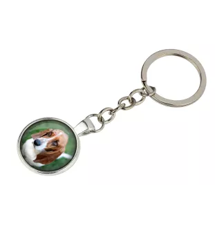 Basset Hound - keychain in a box, own photo, keychain pendant from Art-Dog brand