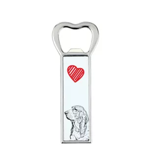 Basset Hound - bottle opener with a dog, personalized fridge opener, unique gift for a man by Art-Dog brand