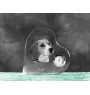 Beagle - Kristalluhr mit einem Hundebild, Herzregal-Uhr, personalisierte Standuhr der Marke Art-Dog
