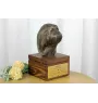 Collie Barbu, Bearded collie, Parfois appelé colley barbu - urne pour les cendres du chien avec une statuette, petite urne pour chien, urne personnalisée avec le buste du chien de la marque Art-Dog