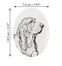 Basset Hound - commemorative plaque with a photo of a dog, tombstone with a print, personalized oval plaque from the Art-Dog brand
