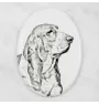 Basset Hound - une plaque commémorative avec une photo de chien, une plaque funéraire avec une impression, une plaque ovale personnalisée de la marque Art-Dog