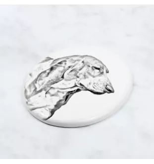 Basset Hound - commemorative plaque with a photo of a dog, tombstone with a print, personalized oval plaque from the Art-Dog brand