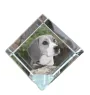 Beagle - Kristallwürfel mit Bild, Pferdebild im Kristall, sechseckiger Papierclip der Marke Art-Dog