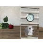 Beagle - Glasuhr mit Foto, Foto eines Hundes im Kristall, personalisierte Tischuhr für das Büro der Marke Art-Dog