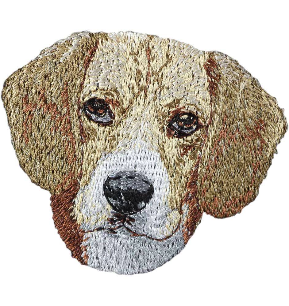 Beagle - dog-shaped patch, embroidered patch, unique decoration for Art-Dog backpack