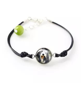 Bearded Collie, Highland Collie, Mountain Collie - bracelet with your photo handmade, unique jewelry from the Art-Dog brand