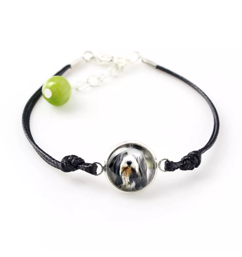 Bearded Collie, Highland Collie, Mountain Collie - bracelet with your photo handmade, unique jewelry from the Art-Dog brand