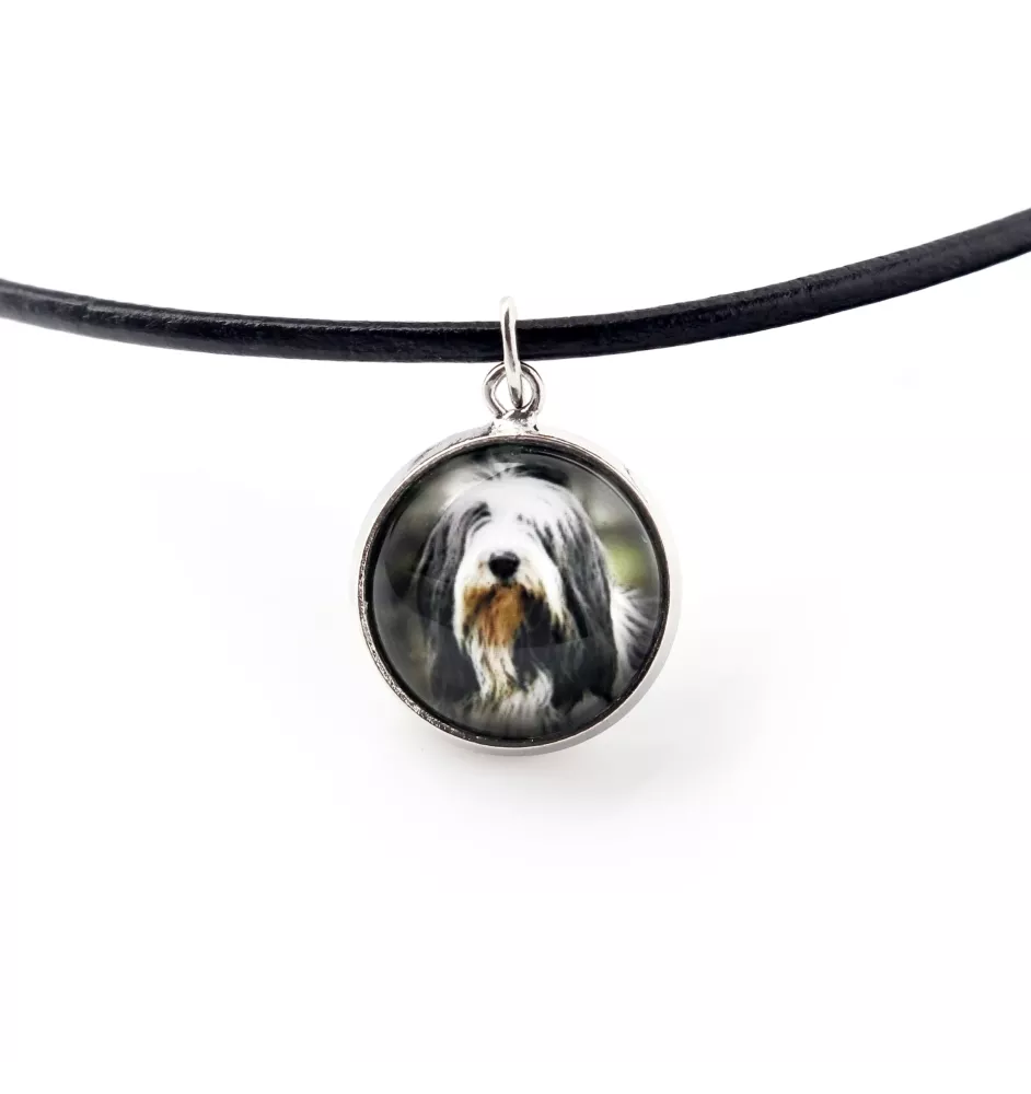 Bearded Collie - Halskette mit Anhänger mit Ihrem Foto, handgefertigt, handgefertigter Schmuck der Marke Art-Dog