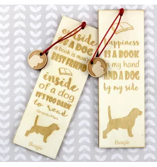 Beagle - dog bookmark, personalized bookmark, dog gadget for Art-Dog brand readers