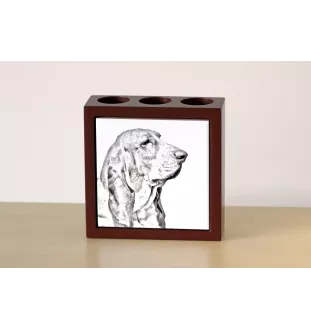 Basset Hound - Stifthalter mit Hund, Schreibtischorganizer mit Aufdruck, personalisierte Schreibtischdekoration der Marke Art-Dog