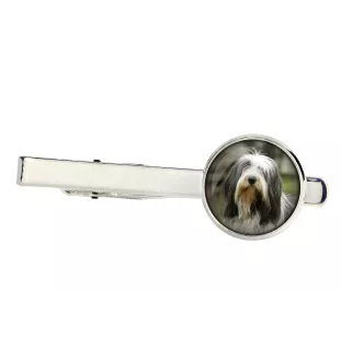 Bearded Collie, Highland Collie, Mountain Collie - tie clip in a box, stylish tie, personalized jewelry from the Art-Dog brand