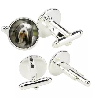 Bearded Collie, Highland Collie, Mountain Collie - cufflinks in a box, handmade jewelry, product of the Art-Dog brand