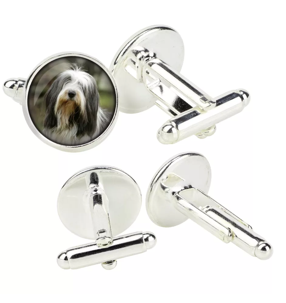 Bearded Collie - Manschettenknöpfe in einer Schachtel, handgefertigter Schmuck, Produkt der Marke Art-Dog