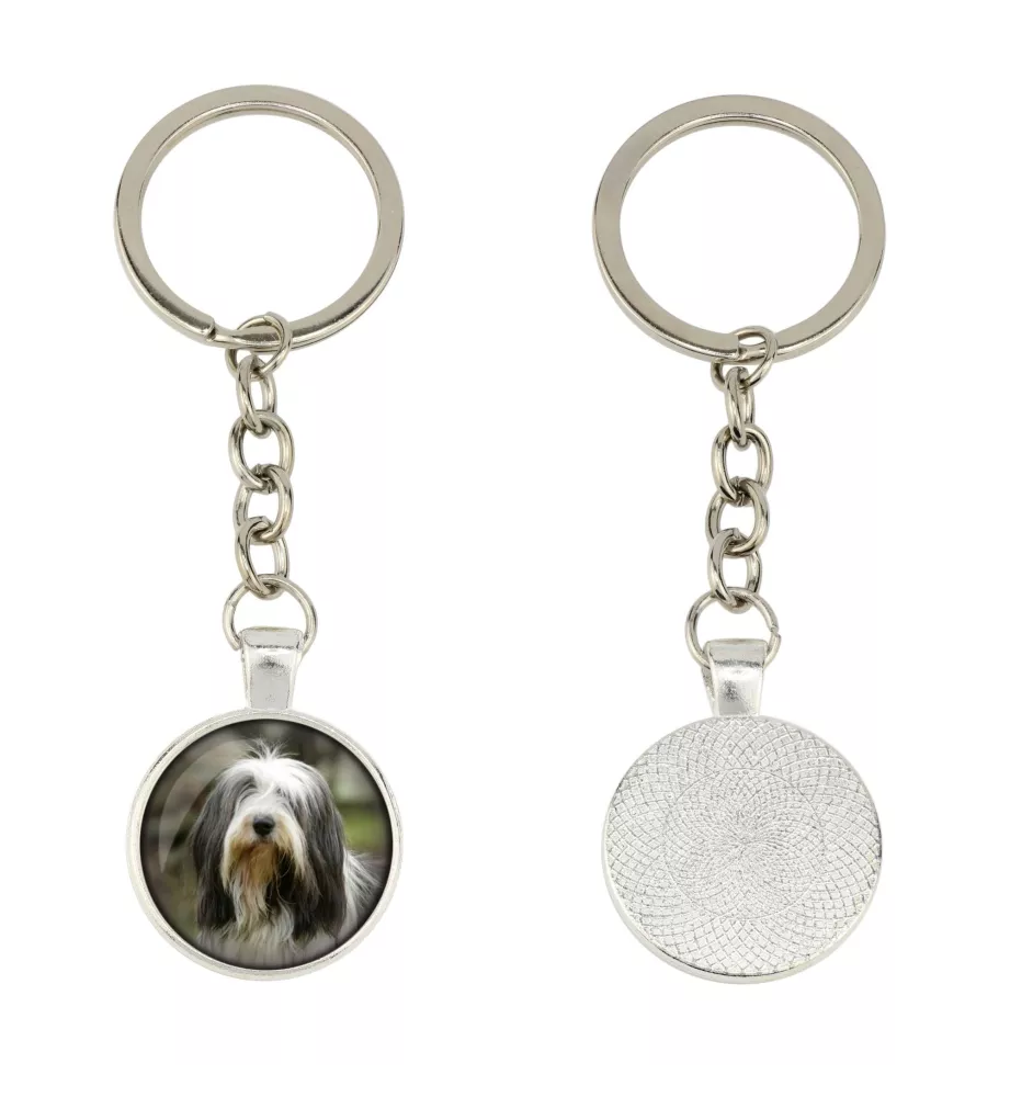 Collie Barbu, Bearded collie, Parfois appelé colley barbu - porte-clés dans une boîte, photo personnelle, porte-clés de la marque Art-Dog