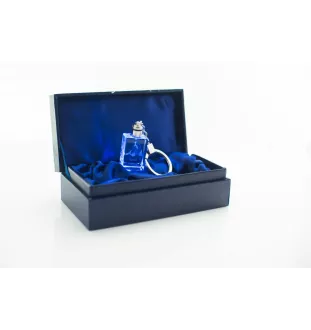Basset Hound - Crystal key ring with dog photo, illuminated key ring, unique gift by Art-Dog brand