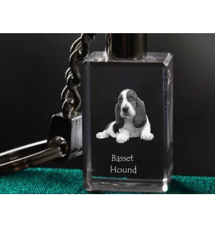 Basset Hound - Porte-clés en cristal avec photo de chien, porte-clés lumineux, cadeau unique de la marque Art-Dog