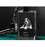 Basset Hound - Schlüsselanhänger aus Kristall mit Hundefoto, beleuchteter Schlüsselanhänger, einzigartiges Geschenk der Marke Art-Dog