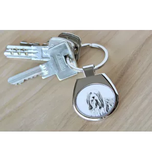 Bearded Collie - Schlüsselanhänger mit Hund, Anhänger mit Aufdruck, personalisierter Anhänger der Marke Art-Dog