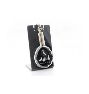 Basset Hound - pendant with a photo of a dog, crystal key ring in a gift box, a unique gift by Art-Dog